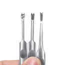 95/113/116/118mm V/U-shaped Silver Stainless Steel Hand Make Leather Trencher Slotting Tools Kit
