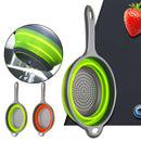Folding Collapsible Fruit Vegetable Strainer Handle Colander Draining Basket Camping Picnic