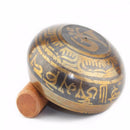 Gilt Bronze Tibetan Yoga Singing Bowl Buddhist Resonance Chakra Meditation With Hammered