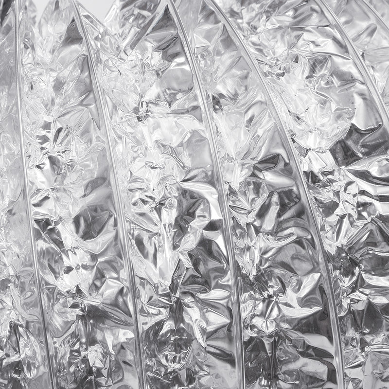 15cm/6" Flexible Aluminum Foil Air Ducting Dry Ventilation Hose Adapter For Kitchen with Clamps