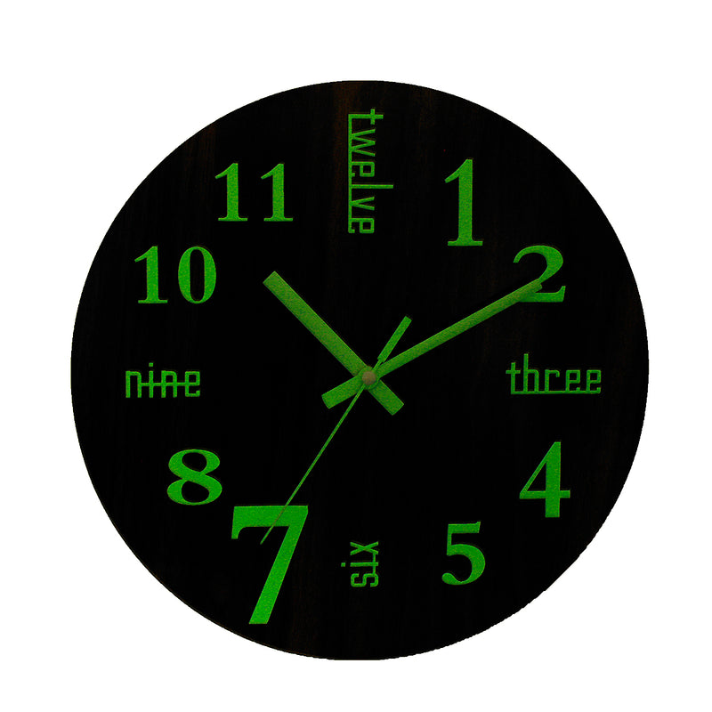 Modern Luminous Wall Clock Glow In The Dark Art Home Living Room Decorations