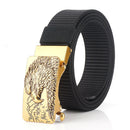 ENNIU 125cm Men Nylon Vintage Belt Automatic Buckle Quick Release Tactical Belts Leisure Waistband