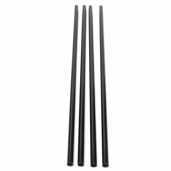 4pcs 3K 8mm x 10mm x 500mm Roll Wrapped Carbon Fiber Tube Boom for Multicopter