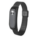 DEFFRUN Stainless Steel Fold Buckle Black Sliver Rose Gold Wrist Strap for XIAOMI Miband 2