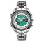 STRYVE S8016 Stainless Steel Calendar Stopwatch Chrono Alarm LED Dual Display Digital Watch