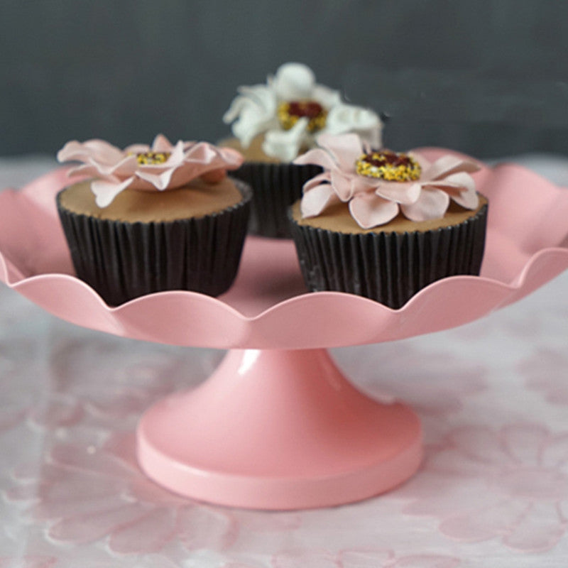 Pink Round Metal Cake Holder Of Cake Cup Cake Stand Birthday Wedding Party Display Holder