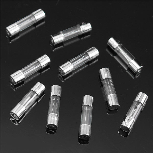 Excellway FT01 100Pcs 5x20mm Quick Blow Glass Tube Fuse Assorted Kits 0.25 - 6A