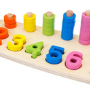 Wooden Digital Shape Paired Cognitive Board Kids Baby Early Learning Education Development Toys