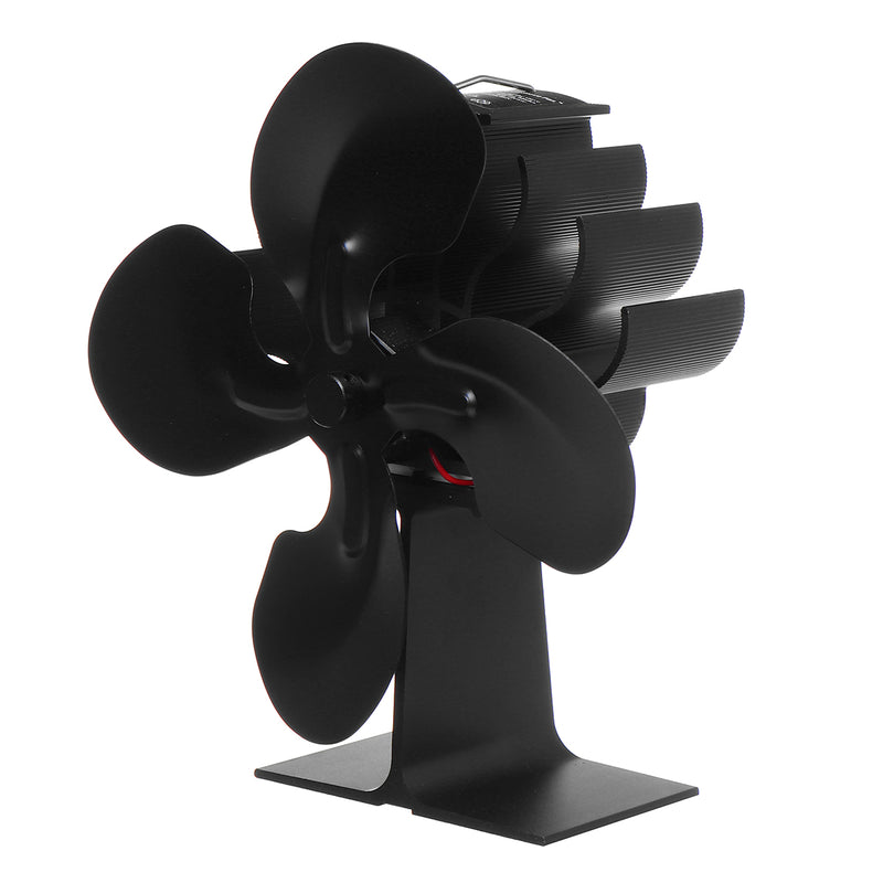 4 Blade Fireplace Heated Power Stove Fan Thermal Fire Heater Household Eco Fan Efficient Heat Distribution