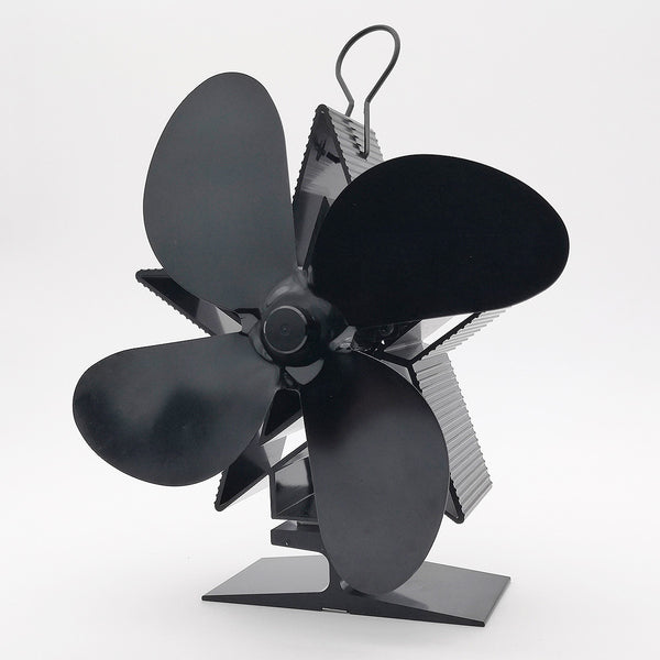 4-Blade Heat Powered Stove Fan for Wood/Log Burner/Fireplace Increases More Warm Air Eco-Friendly Household Fireplace Fan