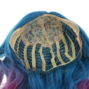 Natural Dark Roots Women Wig Full Wavy Hair Extensions Heat Resistant Synthetic Colorful