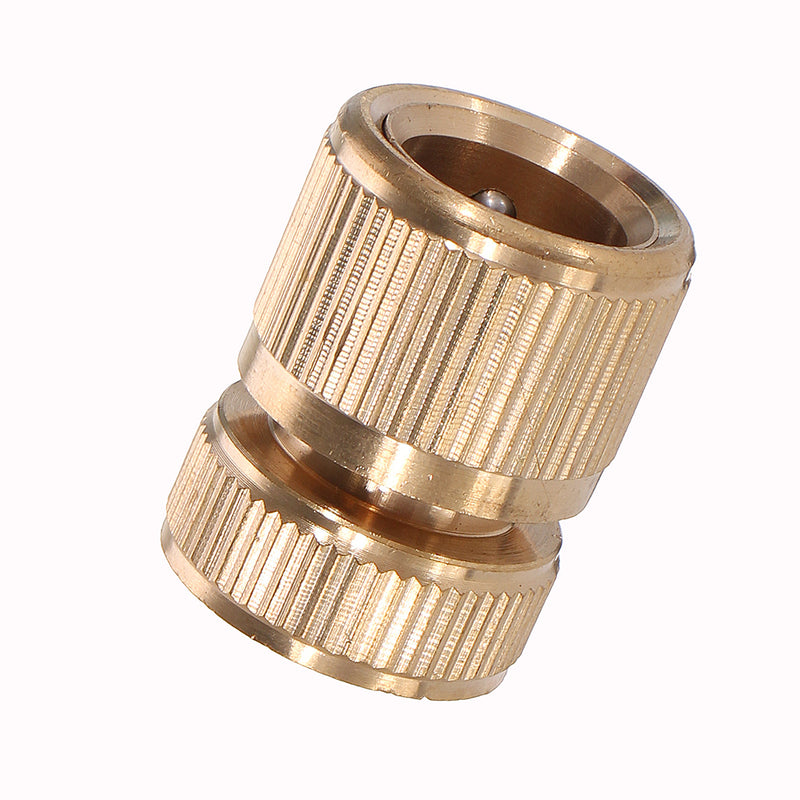 3/4'' Solid Brass Female Garden Hose Quick Connector Flexible Car Wash Connect Adapter Garden Hose Fittings Connection with Nozzle