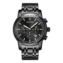 DOM 75PE Fashion Men Watch Chronograph Luminous Date Display Stainless Steel Strap Quartz Watch