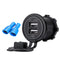 4.8A Dual USB Car Charger 2 Port LCD Display 12V/24V Universal Charging For Phone