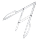 Stainless Steel Light Durable Eyebrow Embroidery Triangular Ruler Accurate Measurement