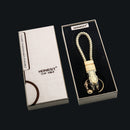 HONEST Rhinestones Car Key Ring Holder Leopard Head Leather Keychain Unique Gift