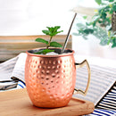 Stainless Steel Copper Plated Moscow Mule Mug 18oz Cocktails Iced Tea rinking Cup