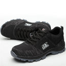 TENGOO Safety Shoes Steel Toe Work Shoes Mesh Fly Woven Sneakers Breathable Non-Slip Running Shoes