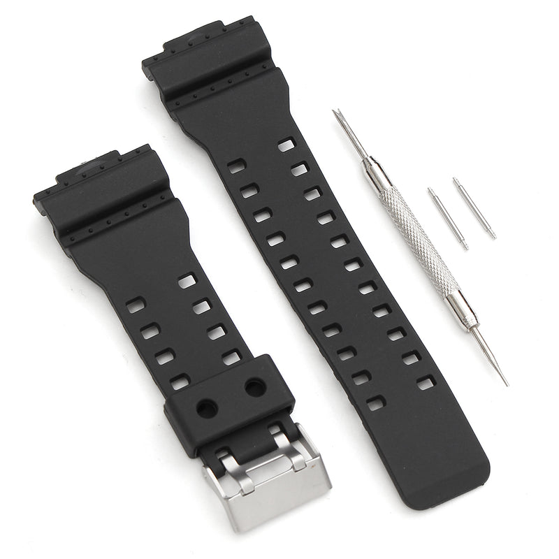 Watch Strap Band With Pins Fits For Casio G Shock 16mm GA-100 G-8900 GW-8900