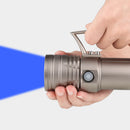 XANES ER698 4x50W LEDs 4 Colors Light Zoomable Charging Indicator UV Flashlight Fishing Lamp