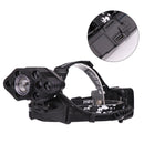 XANES 2205 4500LM 9*T6 LED 3 Modes Headlamp 3*18650 Battery USB Interface Telescopic Zoomable Head Light