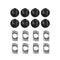 4Pcs 2020 Aluminum Profile Corner Angle Bracket Connector with Gasket Nut + M5 Flat Head Screw for V-Slot 3D Printer