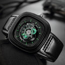 MUNITI 0361 Original Design Waterproof Creative Watch Leather Strap Business Style Quartz Watch