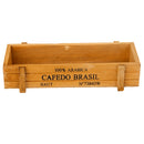 Natural Rectangle Wooden Succulent Plant Flower Bed Pot Box Garden Planter