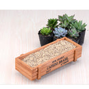 Natural Rectangle Wooden Succulent Plant Flower Bed Pot Box Garden Planter