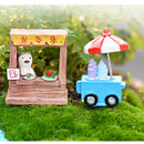 1Pc Miniature Dollhouse Bonsai Craft Fairy Garden Glass Vase Fruit Stall Decor