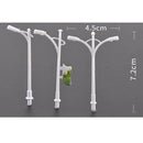 10x Dollhouse White Street Lamp Miniature Bonsai Garden PVC Landscape Decor