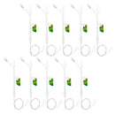 10x White Street Lamp Billboard Miniature Bonsai Garden PVC Flower Pot Decor