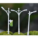 10pcs 2-Side Street Lamp Dollhouse Miniature Bonsai PVC Flower Pot Decor