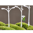 10pcs 2-Side Street Lamp Dollhouse Miniature Bonsai PVC Flower Pot Decor
