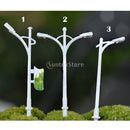 10pcs 2-Side Street Lamp Dollhouse Miniature Bonsai PVC Flower Pot Decor