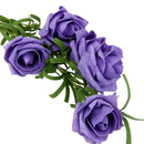 Rose Stimulation Flower Plant Home Office Table Wedding Party Decor Purple And Green