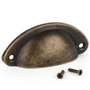 10Pcs Victorian style Cup Shell Cupboard Drawer Cabinet Pull Handle Bronze