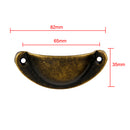10Pcs Victorian style Cup Shell Cupboard Drawer Cabinet Pull Handle Bronze