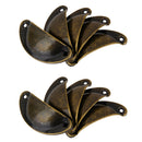 10Pcs Victorian style Cup Shell Cupboard Drawer Cabinet Pull Handle Bronze
