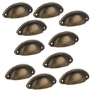 10Pcs Victorian style Cup Shell Cupboard Drawer Cabinet Pull Handle Bronze