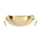 10 x Shell Shaped Antique Door Cabinet Drawer Box Bin Handle Cup Pull Golden