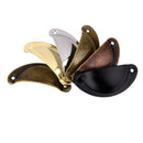 10 x Shell Shaped Antique Door Cabinet Drawer Box Bin Handle Cup Pull Golden