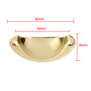 10 x Shell Shaped Antique Door Cabinet Drawer Box Bin Handle Cup Pull Golden