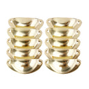 10 x Shell Shaped Antique Door Cabinet Drawer Box Bin Handle Cup Pull Golden