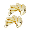 10 x Shell Shaped Antique Door Cabinet Drawer Box Bin Handle Cup Pull Golden
