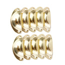 10 x Shell Shaped Antique Door Cabinet Drawer Box Bin Handle Cup Pull Golden
