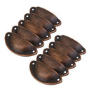 10Pcs Victorian style Cup Shell Cupboard Drawer Cabinet Pull Handle Copper