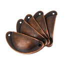 10Pcs Victorian style Cup Shell Cupboard Drawer Cabinet Pull Handle Copper