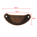 10Pcs Victorian style Cup Shell Cupboard Drawer Cabinet Pull Handle Copper