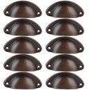 10Pcs Victorian style Cup Shell Cupboard Drawer Cabinet Pull Handle Copper